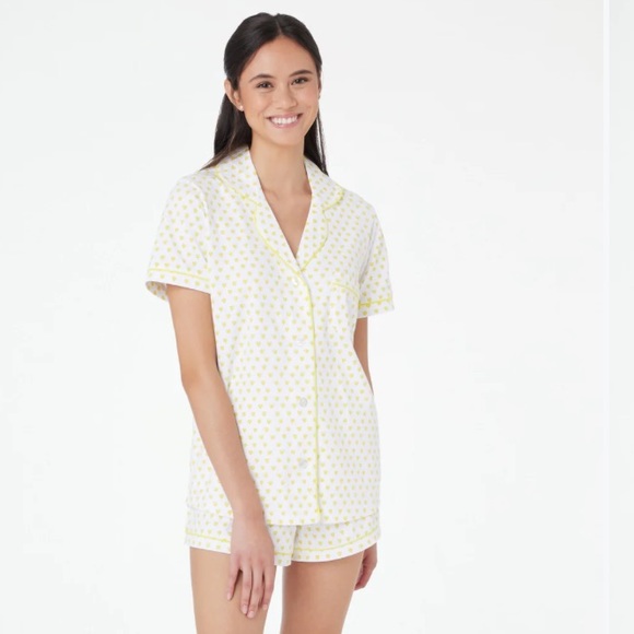 NWOT roller rabbit yellow sunshine hearts pajama size P sold out - Picture 2 of 5